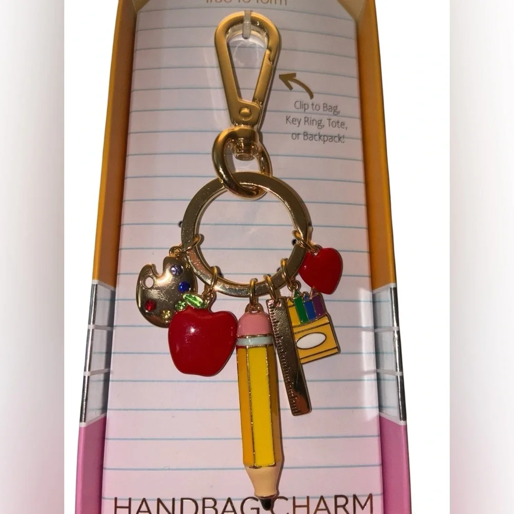 TRUE TO FORM Back to School Education-Theme Keychain and Bag/Purse Charm NEW NWT